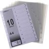 远生US-010A隔页纸11孔10页塑料索引纸10页分类卡A4分类纸