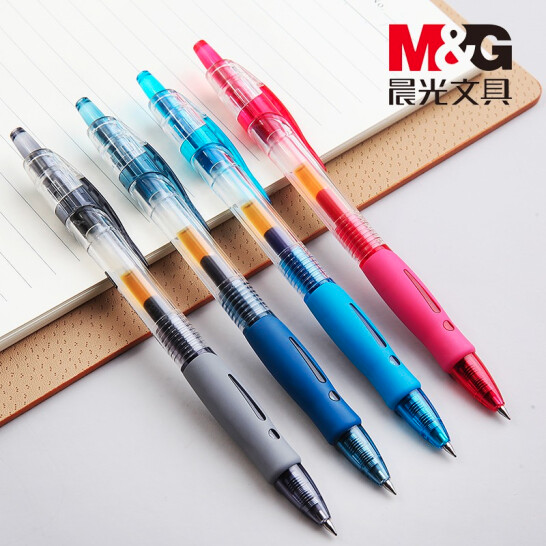 晨光(M&G)文具GP1008/0.5mm黑色中性笔 经典按动子弹头签字笔 办公水笔 1支