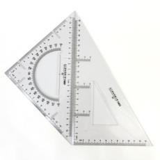得力文具deli 6425三角尺 塑料三角板 绘图三角板 带量角器